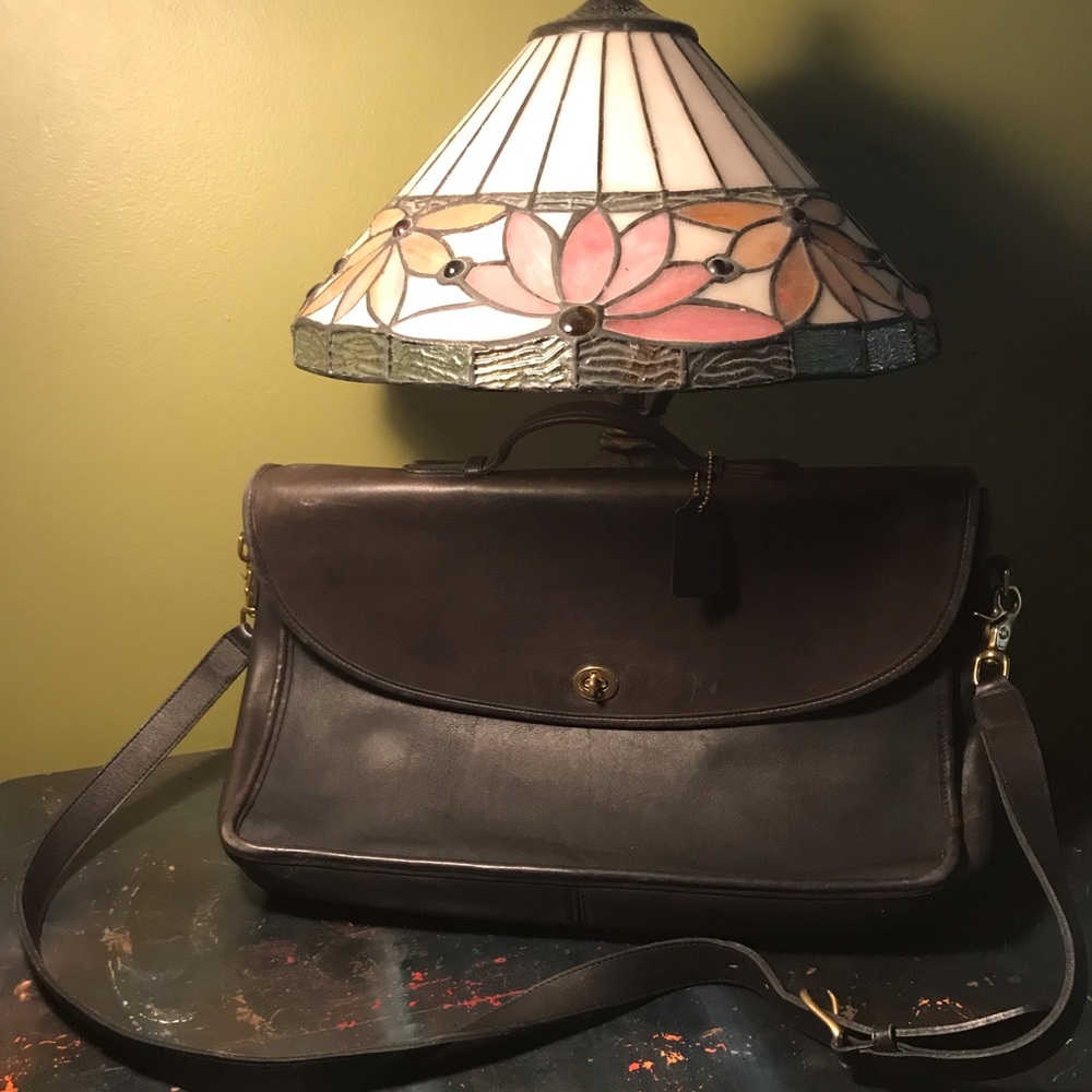 Vintage coach leather briefcase, unisex